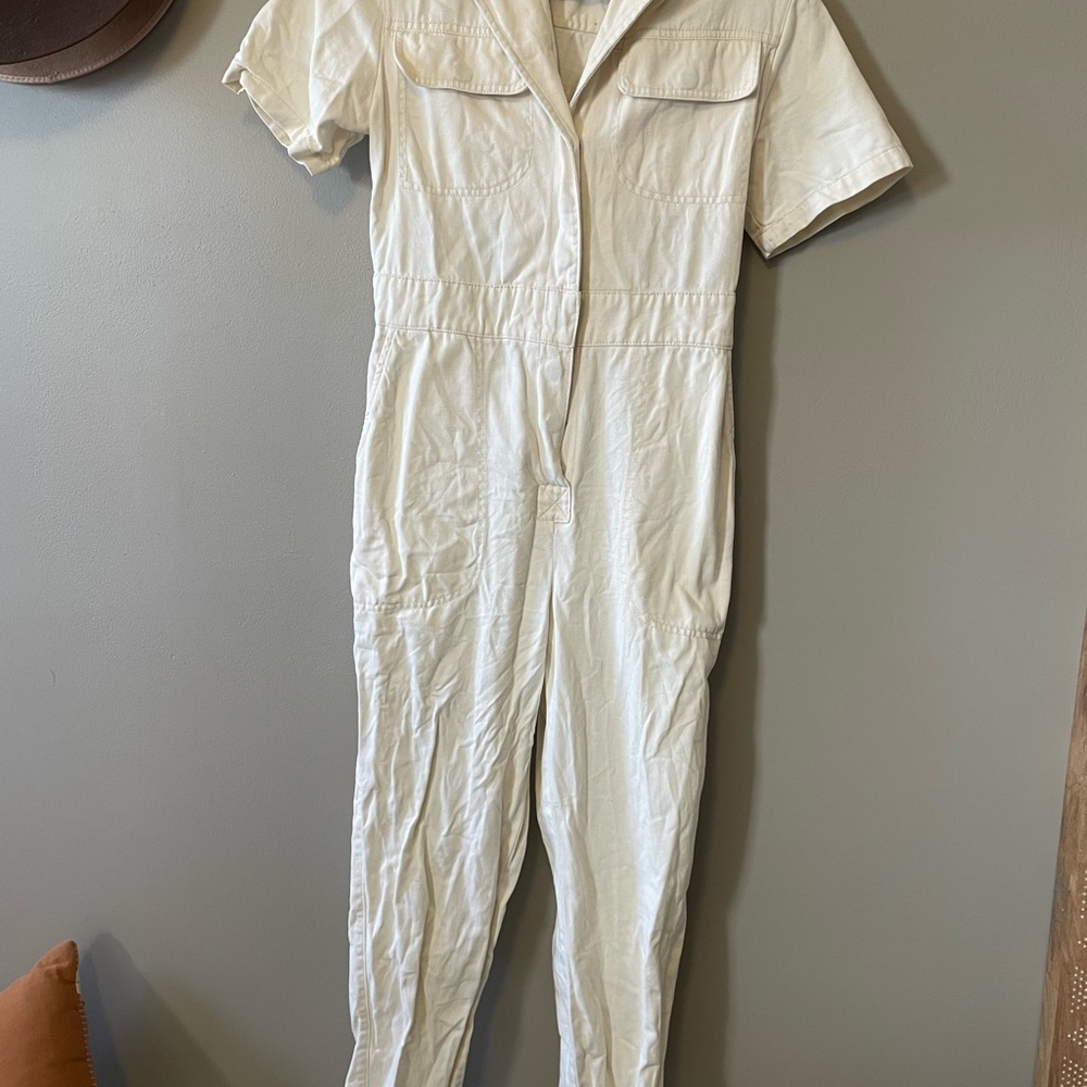 Women's Urban Outfitters BDG Cream Coverall Jumpsuit